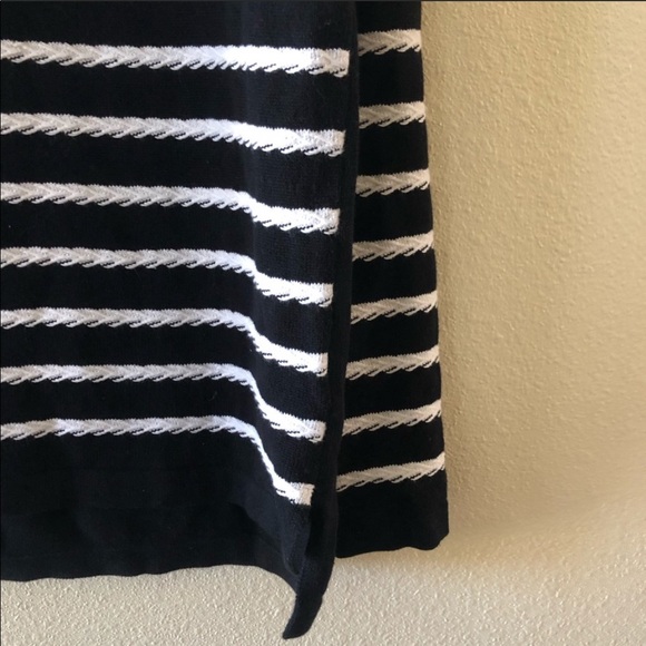 Liz Claiborne Black and White Striped Sweater - Picture 3 of 4